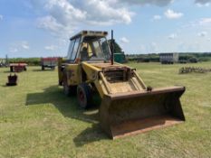 1978 JCB 3Cii backhoe excavator with 5ft ditching bucket and digging bucket on 9.00-16 front and 16.