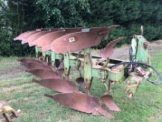 Dowdeswell DP7E 5f reversible plough with land wheel. Serial No: 414341039