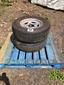 2No Land Rover 245/70R16 5 stud wheels and tyres