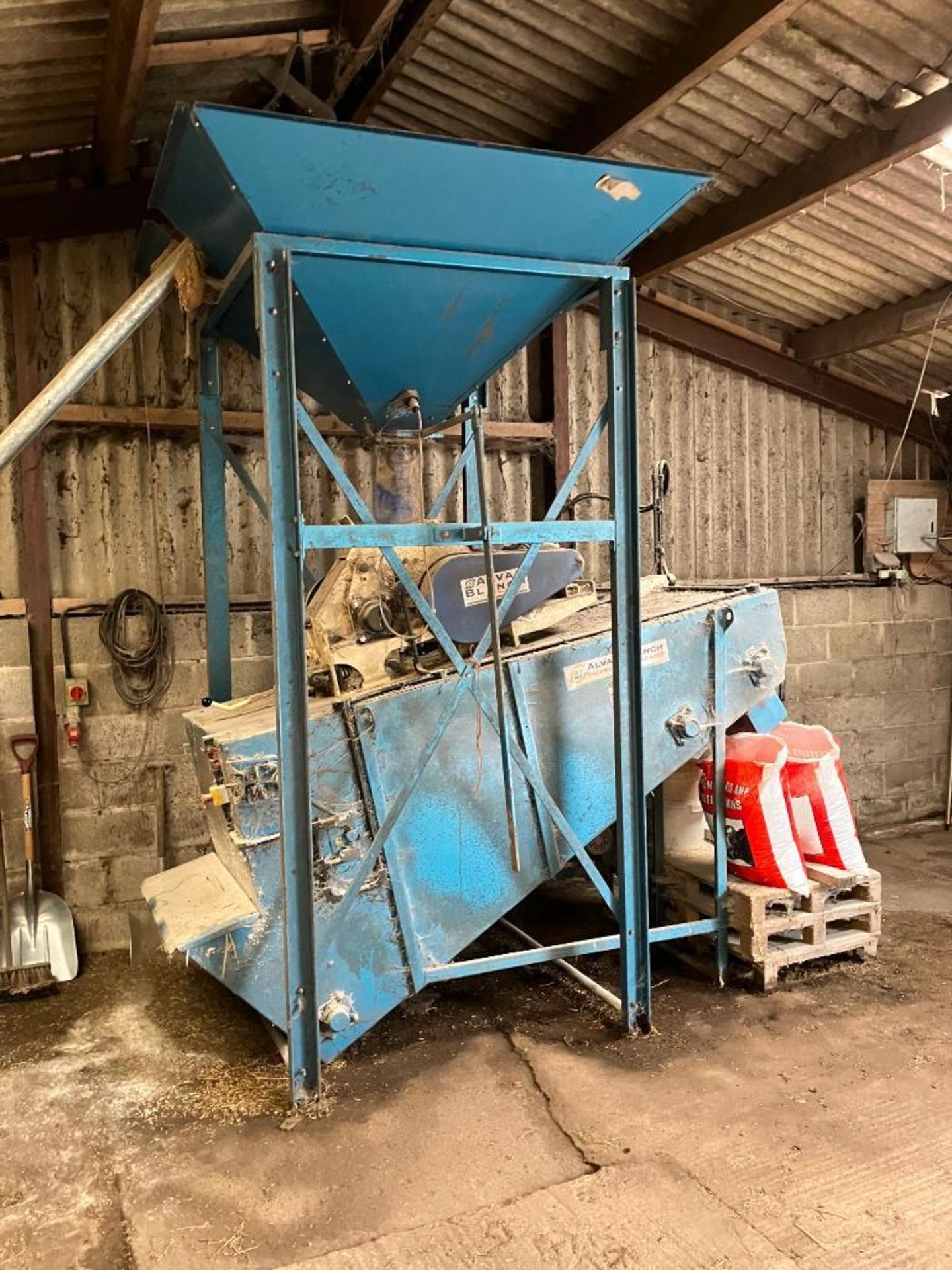 Alvan Blanch mill and mix complete with 0.5t hopper, 3 phase. Sold in situ, buyer to remove with ass