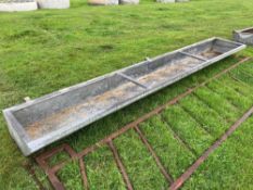 Galvanised 14ft feed trough. NB: Barrier not included