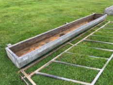 Galvanised 14ft feed trough. NB: Barrier not included