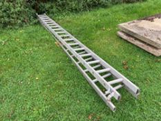 2No galvanised ladders