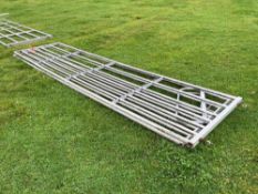 2No 15ft galvanised gates