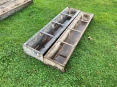 2No galvanised feed troughs, 4.5ft