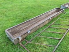 Galvanised 14ft feed trough. NB: Barrier not included