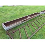 Galvanised 14ft feed trough. NB: Barrier not included