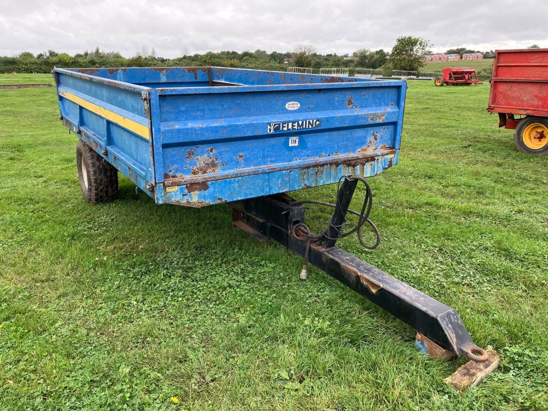 2007 Fleming TR6 drop side trailer, hydraulic tipping on 12.5/80-15.3 wheels and tyres. Serial No: 0