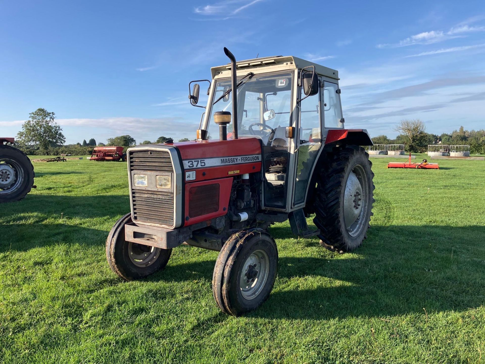 1990 Massey Ferguson 375 2wd tractor, 2 manual spools on Firestone 7.5-16 front and Firestone 13.6-3 - Image 24 of 24