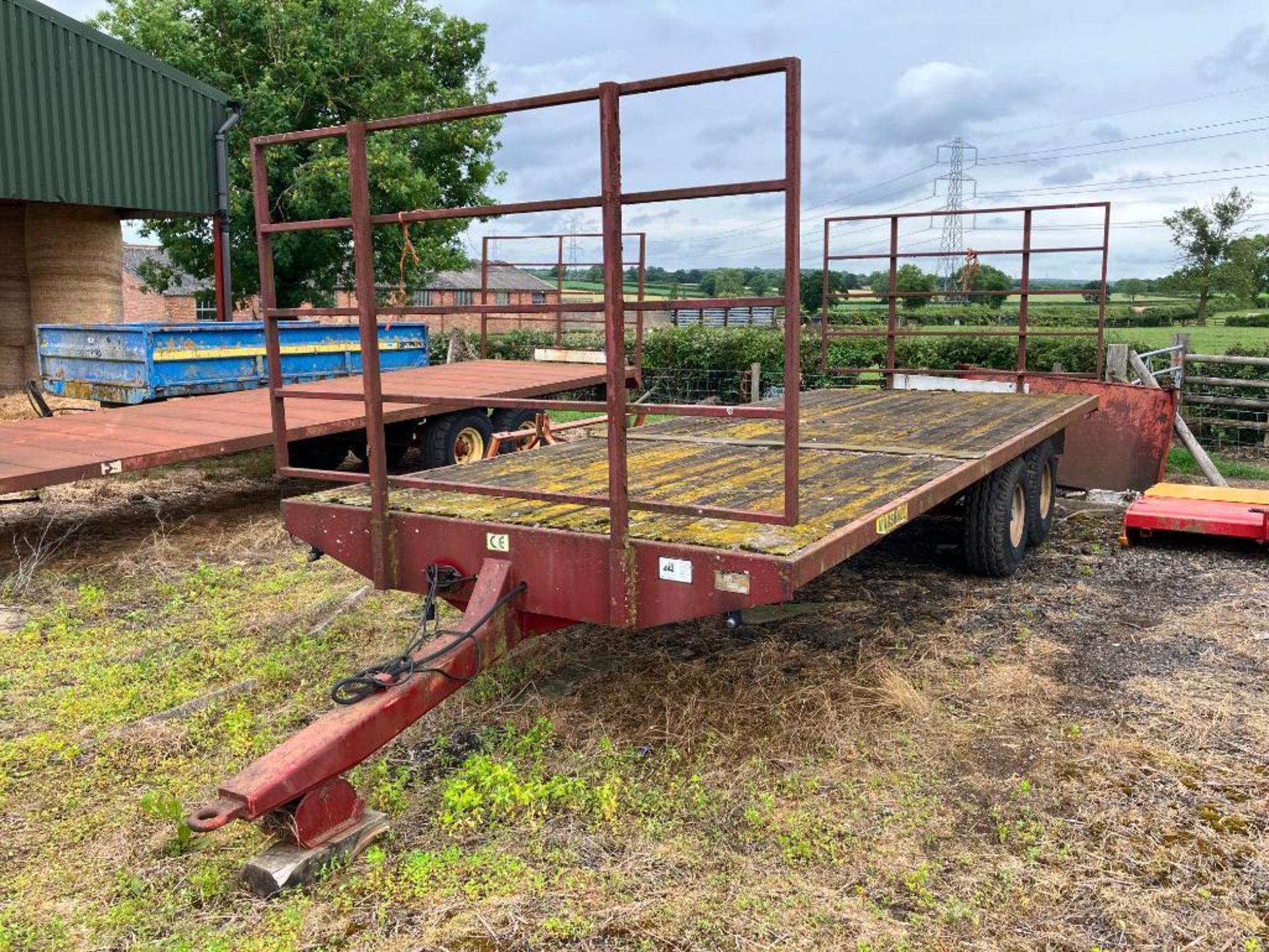 1996 Marshall BC21 bale trailer with wooden floor, front and rear raves, twin axle on 11.5/80-15.3 w - Image 3 of 3