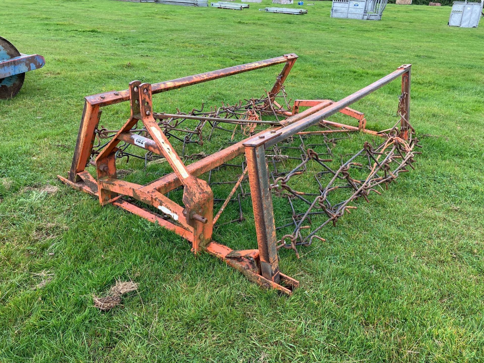 Parmiter chain harrows 10ft, manual folding, linkage mounted