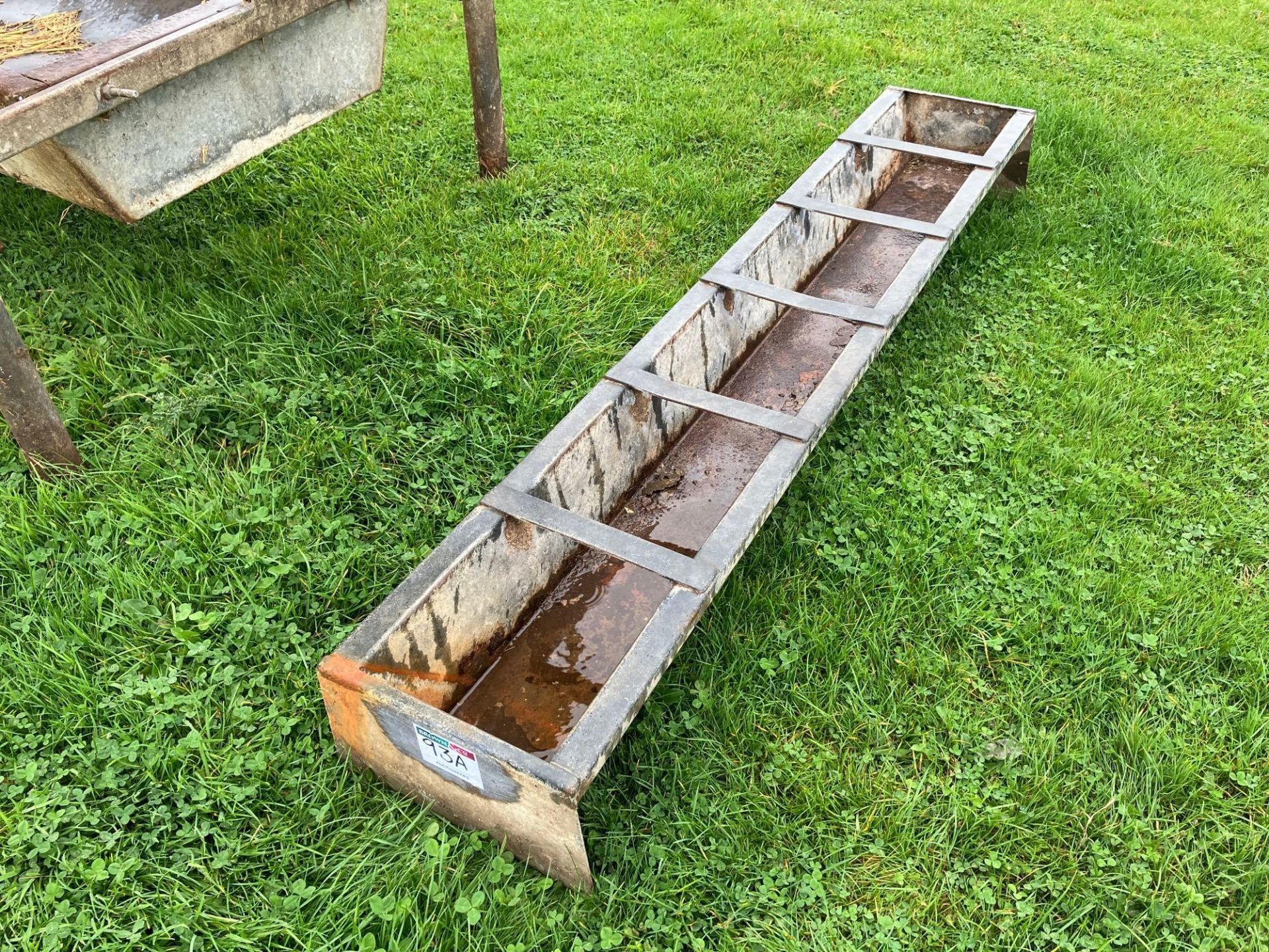 Galvanised feed trough