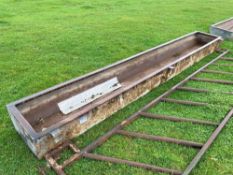 Galvanised 14ft feed trough. NB: Barrier not included