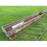 Galvanised 14ft feed trough. NB: Barrier not included