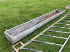 Galvanised 14ft feed trough. NB: Barrier not included