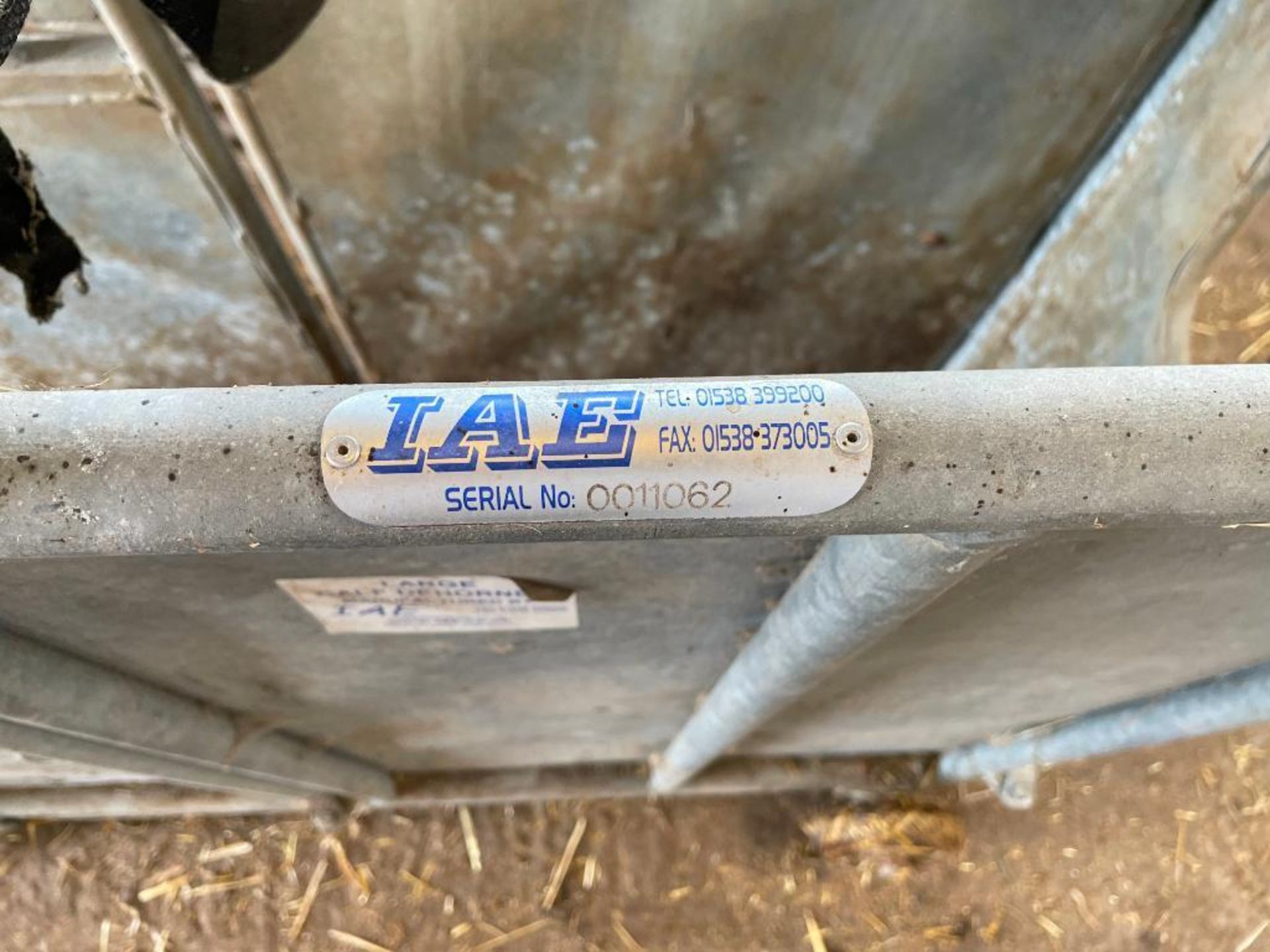 IAE large calf dehorning crush. Serial No: 0011062 - Image 4 of 7