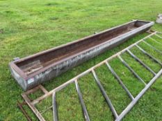 Galvanised 14ft feed trough. NB: Barrier not included