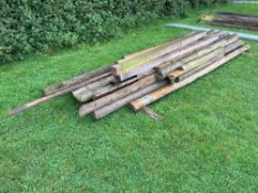 Quantity wooden rails