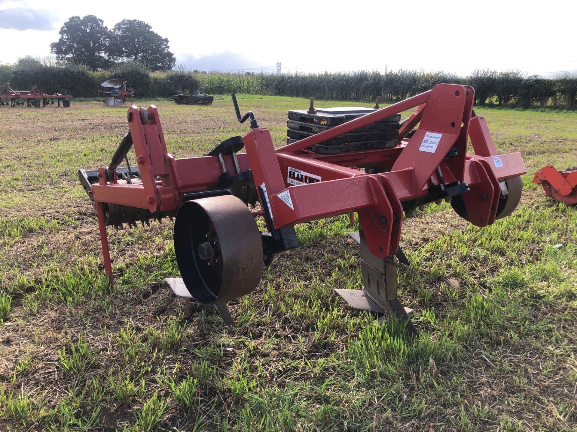 Spaldings 90/150 3 leg sub soiler with depth wheels, rear tooth packer, linkage mounted - Image 18 of 19