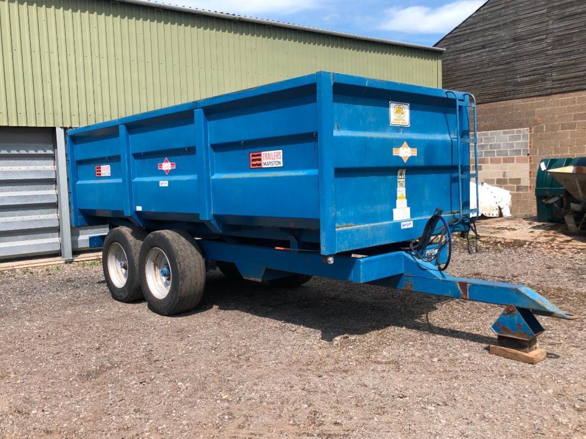 1997 AS Marston ACE 10t grain trailer c/w manual tailgate, grain chute, sprung axle on 385/55R22.5 w - Image 4 of 28