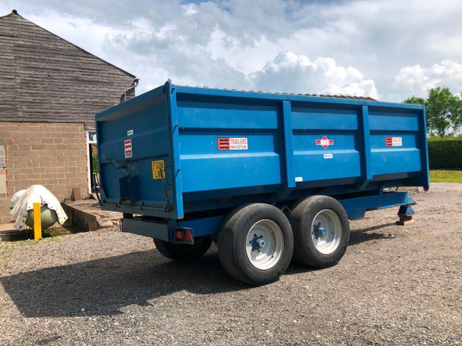 1997 AS Marston ACE 10t grain trailer c/w manual tailgate, grain chute, sprung axle on 385/55R22.5 w - Image 7 of 28