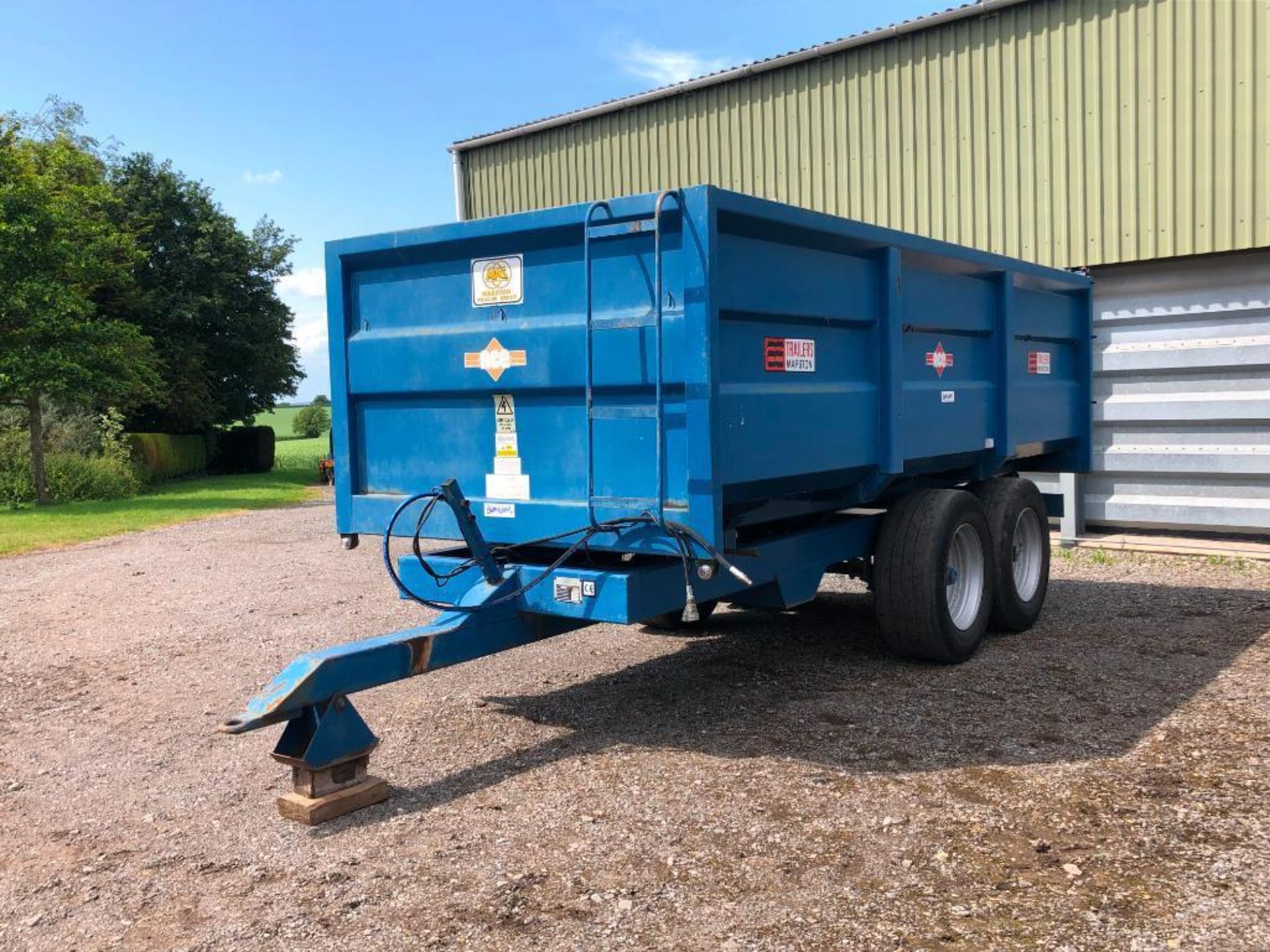 1997 AS Marston ACE 10t grain trailer c/w manual tailgate, grain chute, sprung axle on 385/55R22.5 w - Image 17 of 28