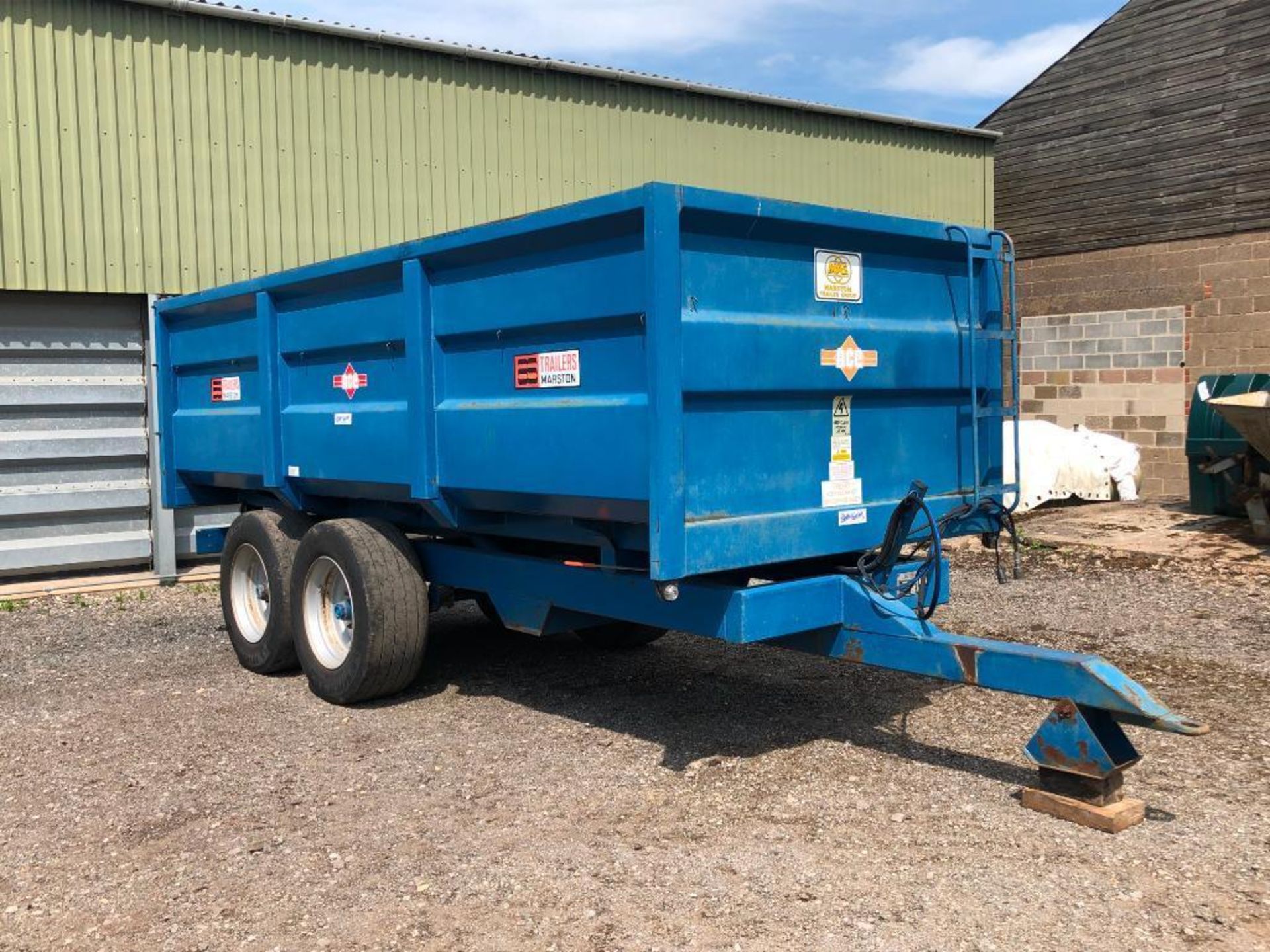 1997 AS Marston ACE 10t grain trailer c/w manual tailgate, grain chute, sprung axle on 385/55R22.5 w - Image 3 of 28