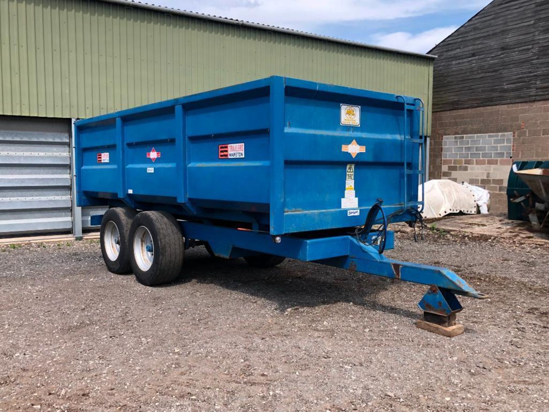 1997 AS Marston ACE 10t grain trailer c/w manual tailgate, grain chute, sprung axle on 385/55R22.5 w - Image 21 of 28