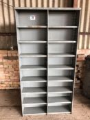 4No metal workshop shelving units, 3ft x 6ft x 9in