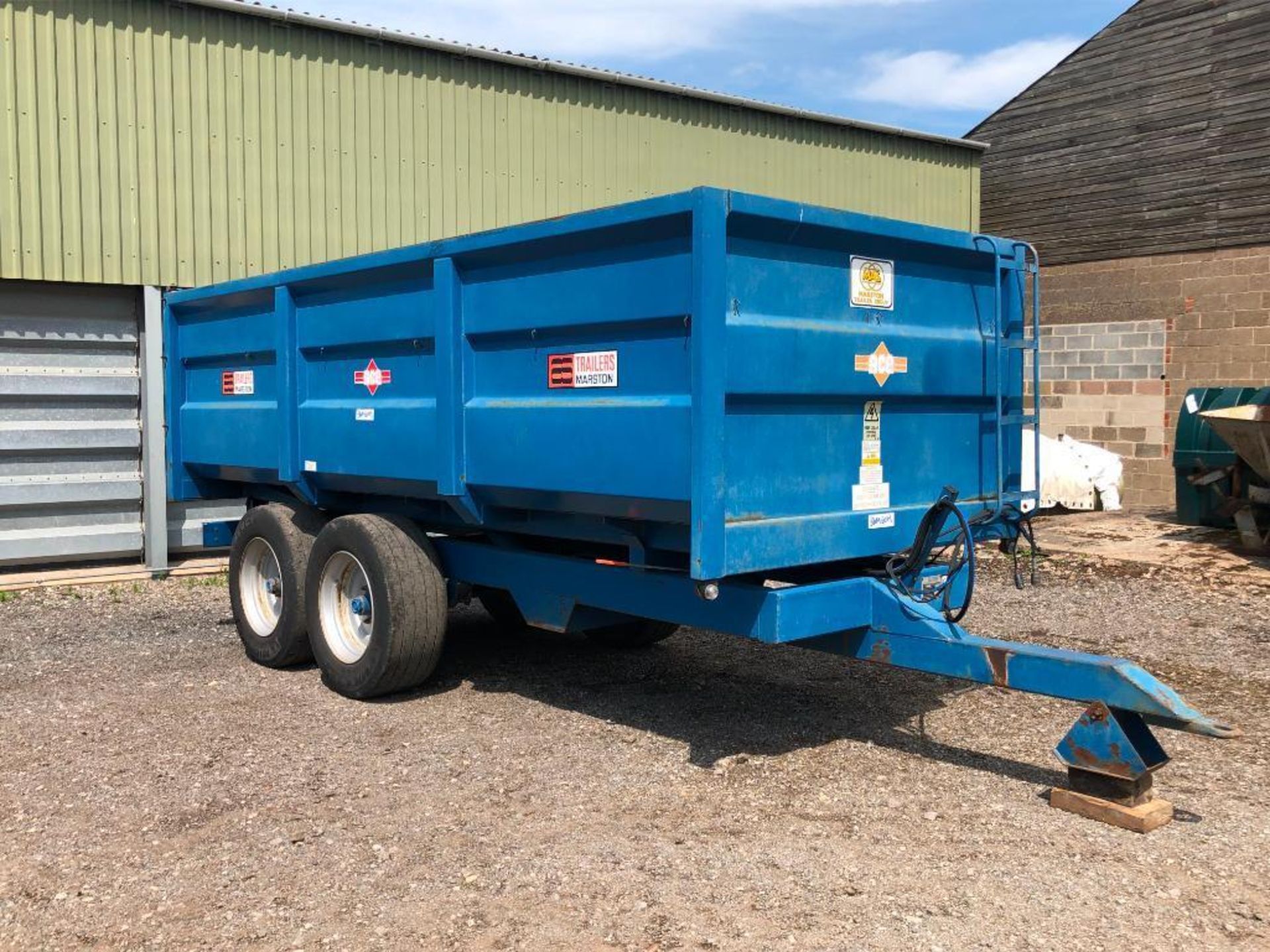 1997 AS Marston ACE 10t grain trailer c/w manual tailgate, grain chute, sprung axle on 385/55R22.5 w - Image 5 of 28