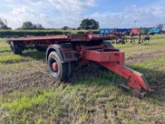 Single axle 30ft flat bed trailer with front dolly