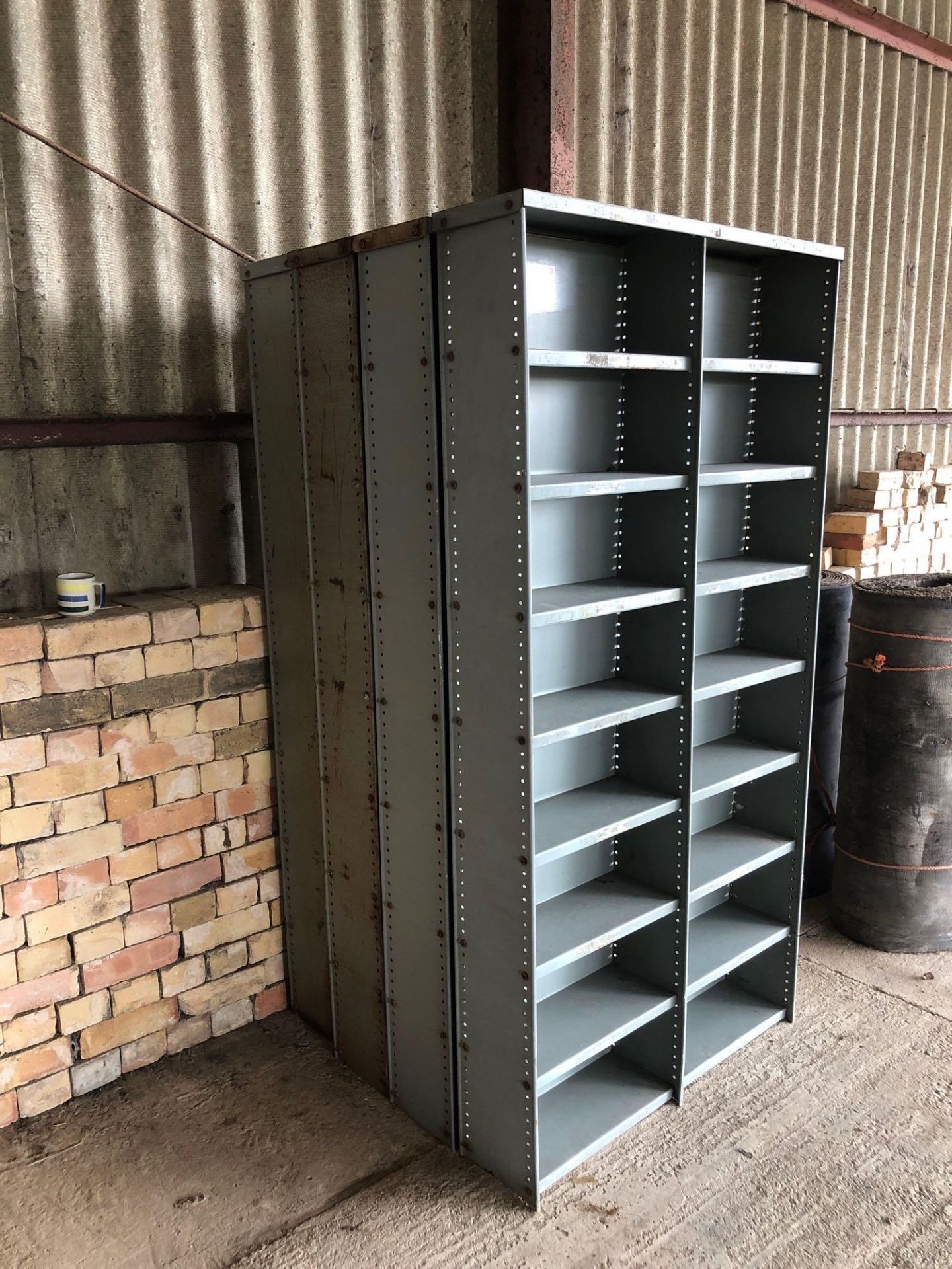 4No metal workshop shelving units, 3ft x 6ft x 9in - Image 2 of 2