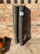 2No pallet tine protecter rubber tubes
