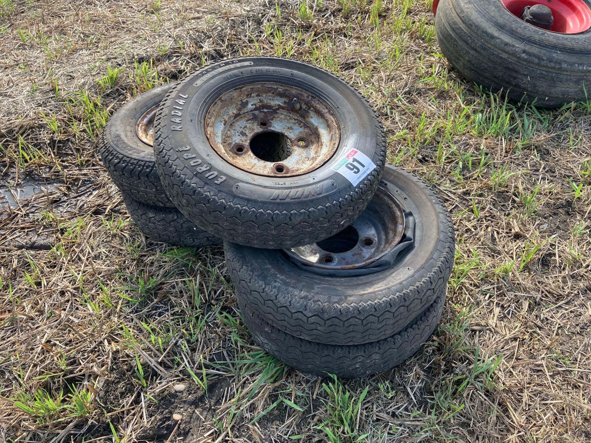 5No 145-10 wheels and tyres suited to Ifor Williams trailer