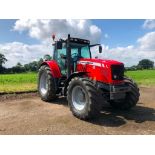2011 Massey Ferguson 6480 Dyna 6 40kph 4wd tractor c/w 3 manual spools, front and cab suspension, im