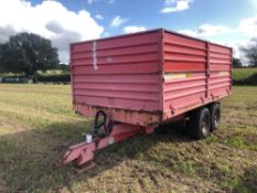 1987 Foster Load Master 8t drop side trailer c/w manual tailgate twin axle on 11.5/80-15.3 wheels an