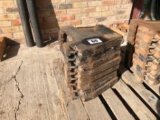 8No Massey Ferguson 45kg front wafer weights