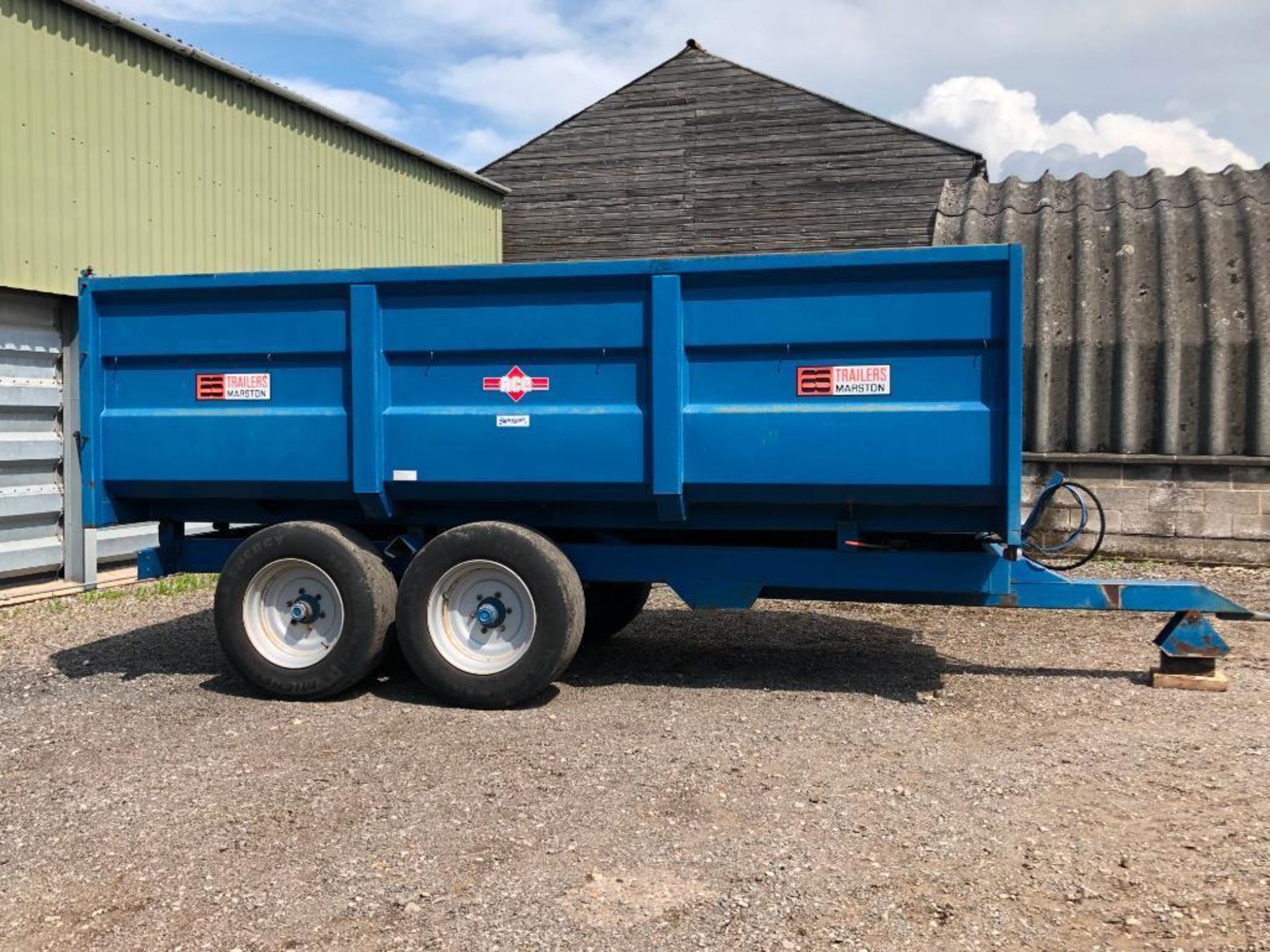 1997 AS Marston ACE 10t grain trailer c/w manual tailgate, grain chute, sprung axle on 385/55R22.5 w - Image 6 of 28