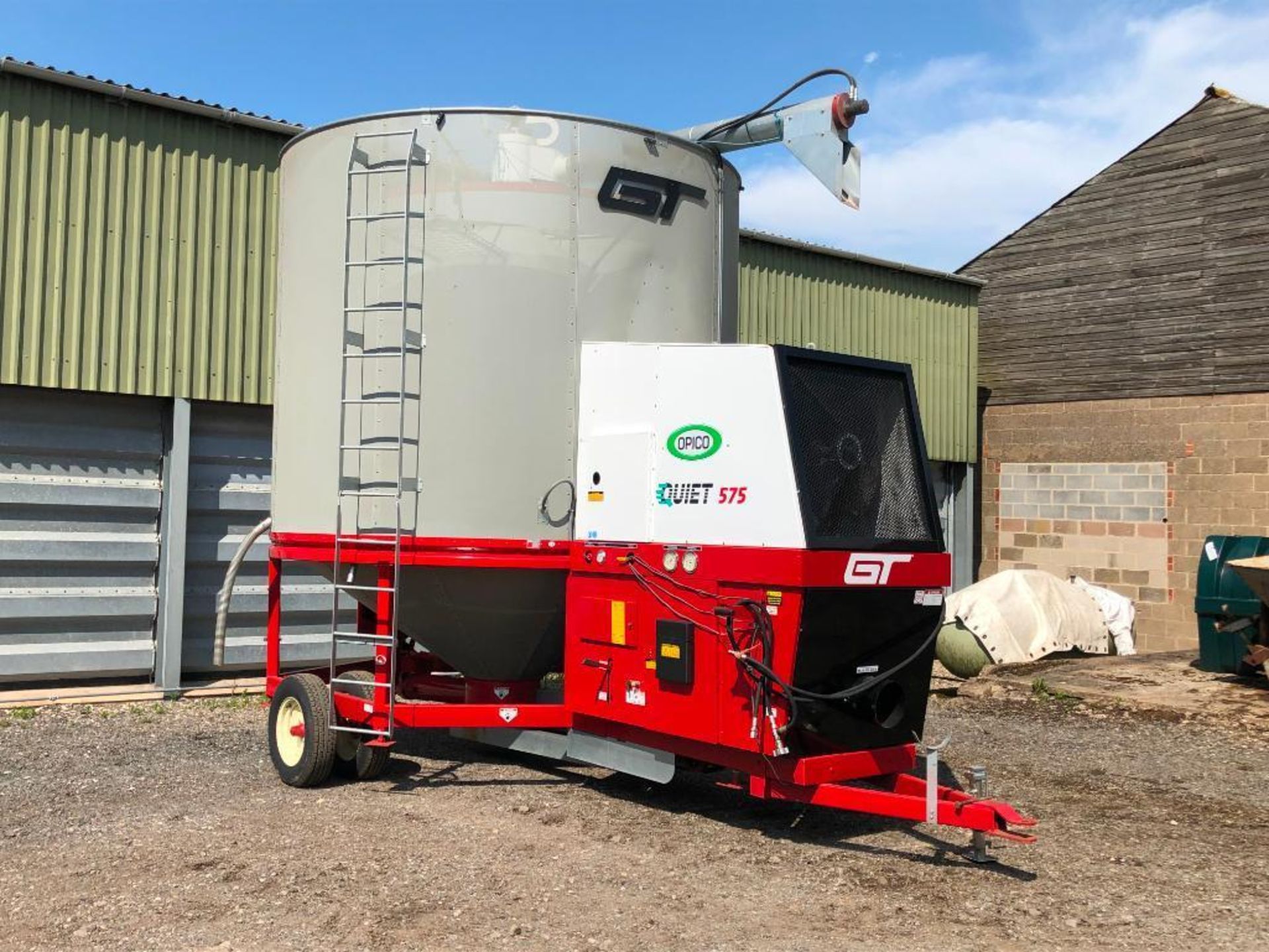 2014 Opico GT 575 Quiet 14t mobile grain drier, gas fired, hydraulic discharge, PTO driven. Serial N - Image 19 of 20