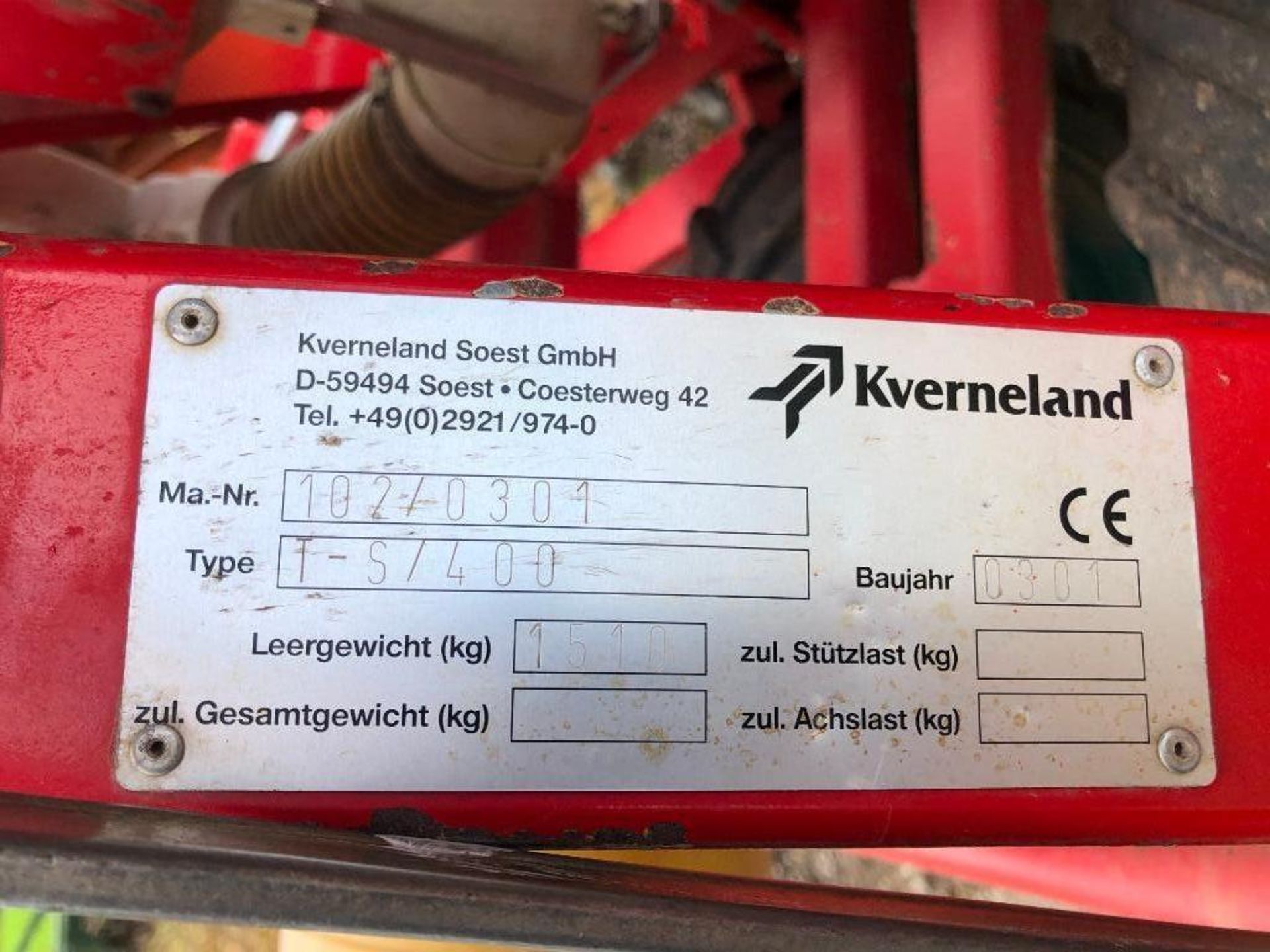 2001 Kverneland Accord TS 4m pneumatic tine drill c/w tramline eradicators, pre-emergence markers, b - Image 10 of 26