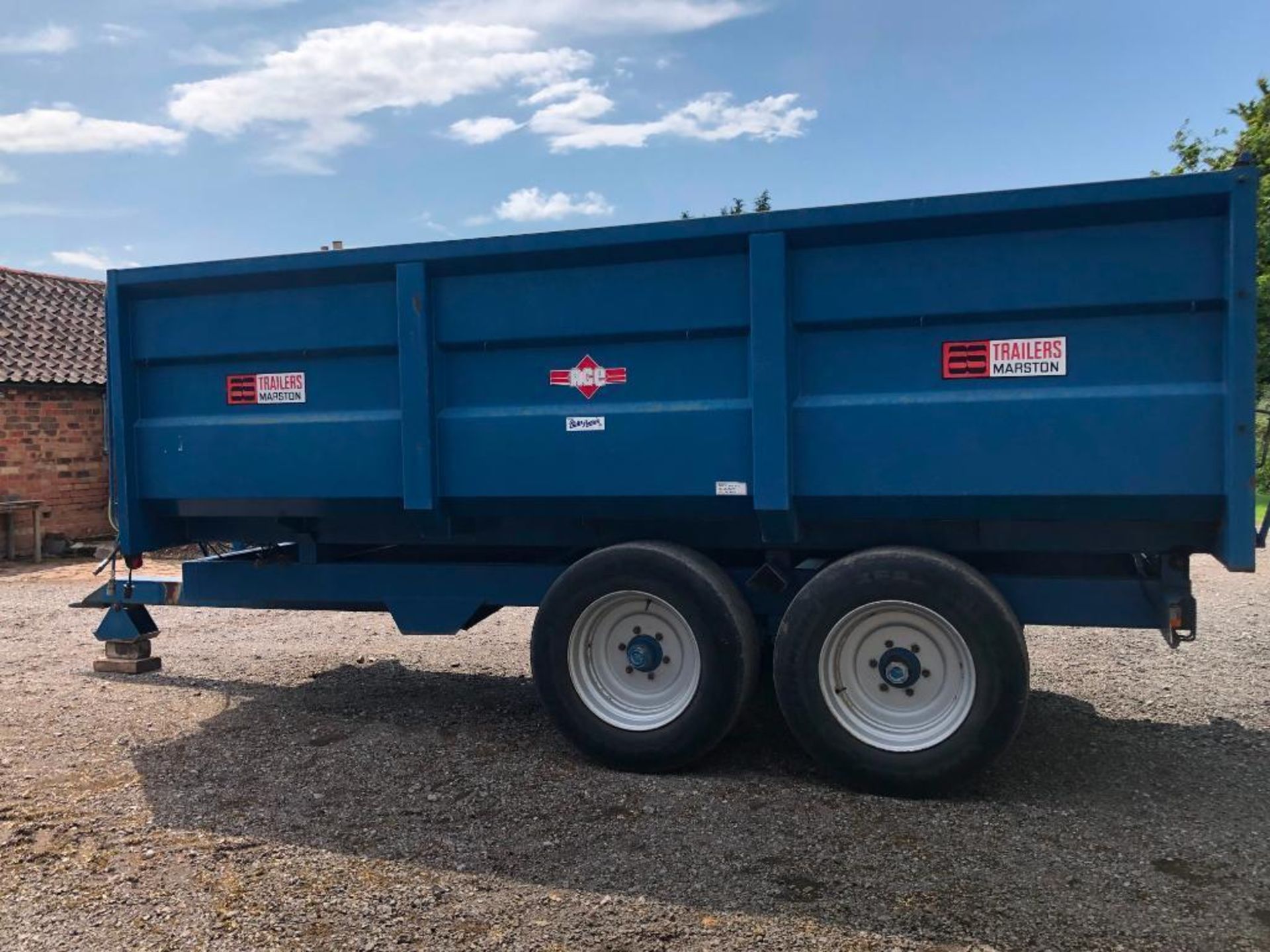 1997 AS Marston ACE 10t grain trailer c/w manual tailgate, grain chute, sprung axle on 385/55R22.5 w - Image 11 of 28