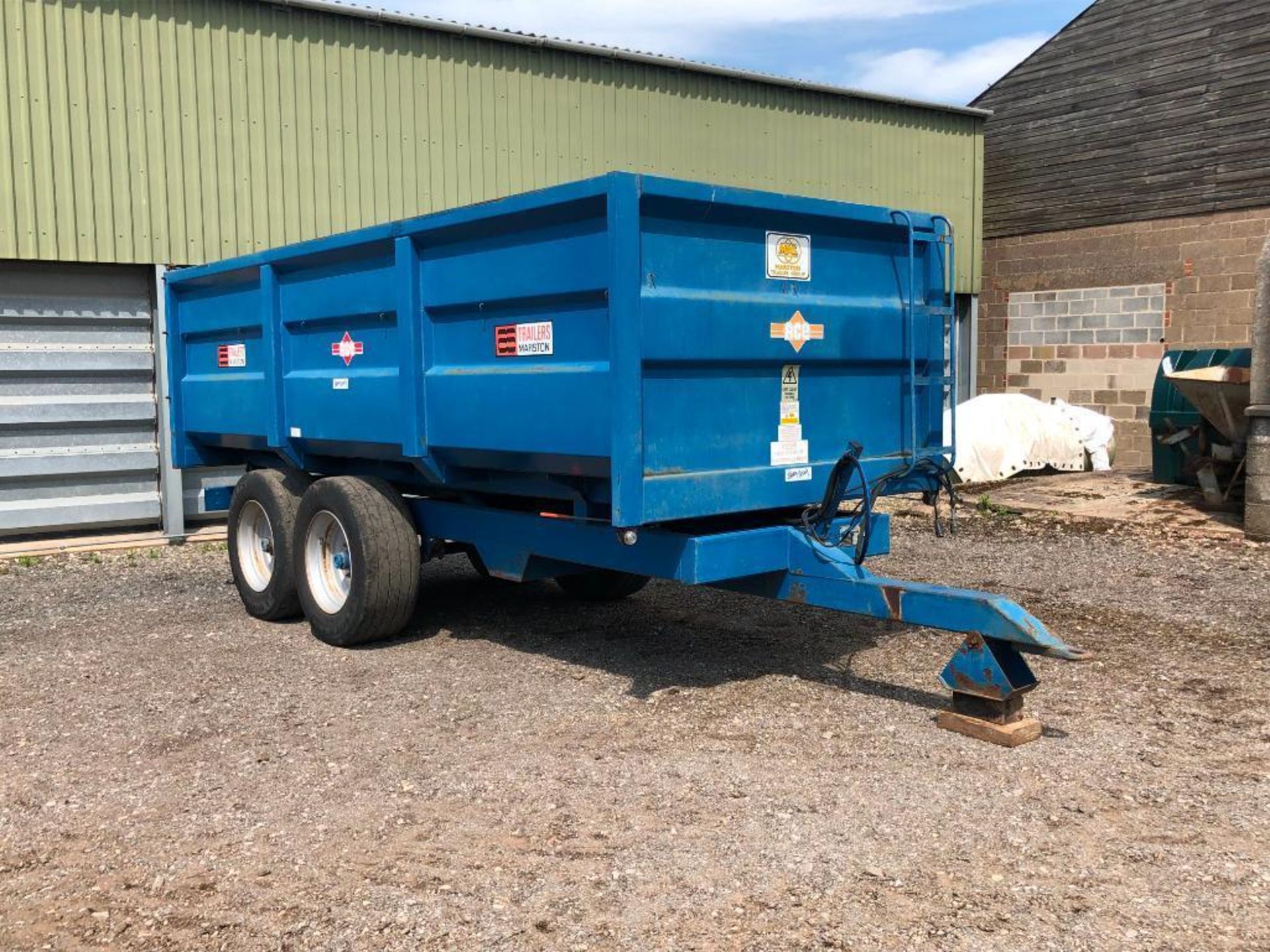 1997 AS Marston ACE 10t grain trailer c/w manual tailgate, grain chute, sprung axle on 385/55R22.5 w - Image 19 of 28