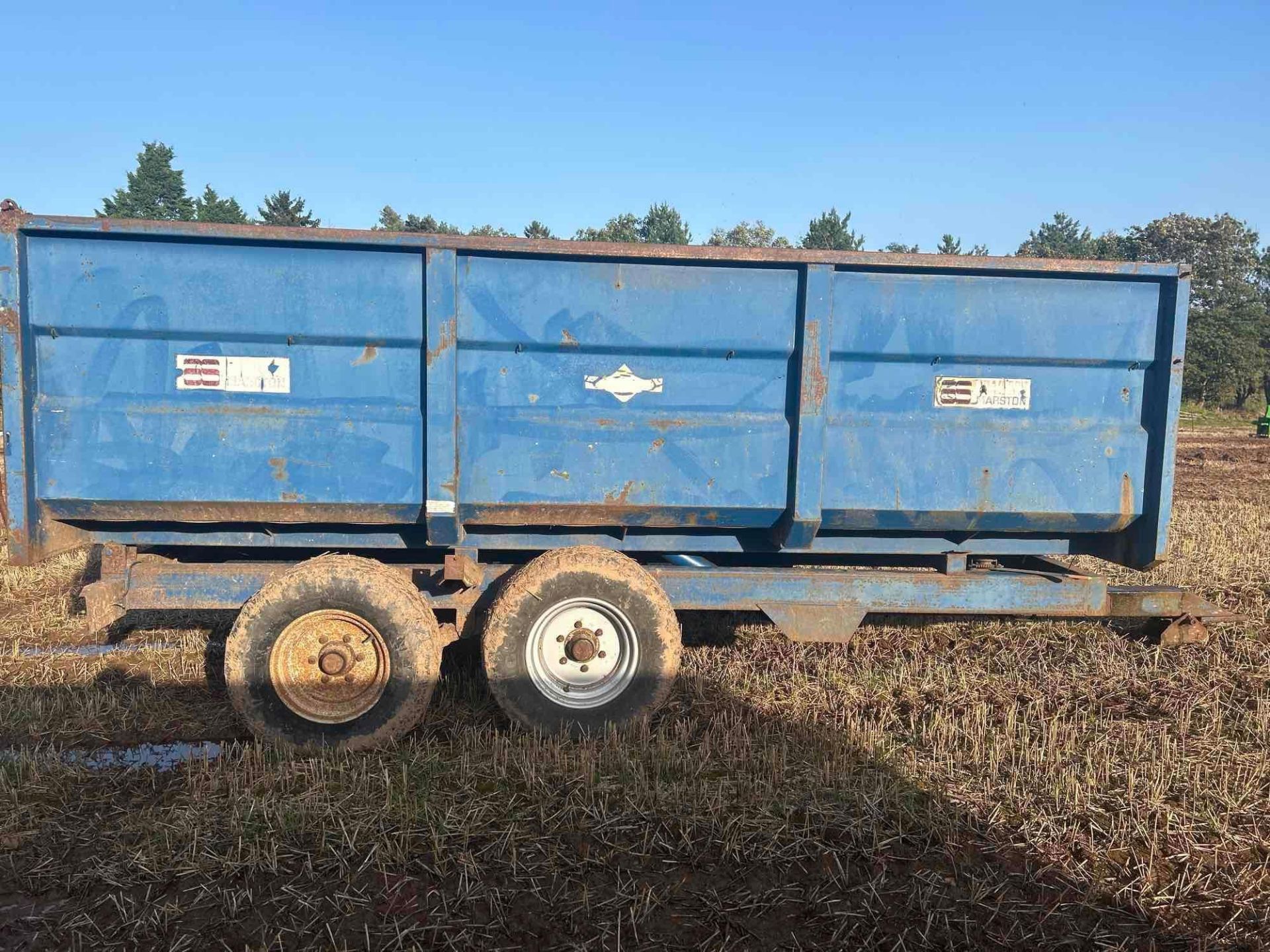 AS Marston 10t twin axle grain trailer, manual tailgate, grain chute on 340/65R18 wheels and tyres - Image 2 of 8
