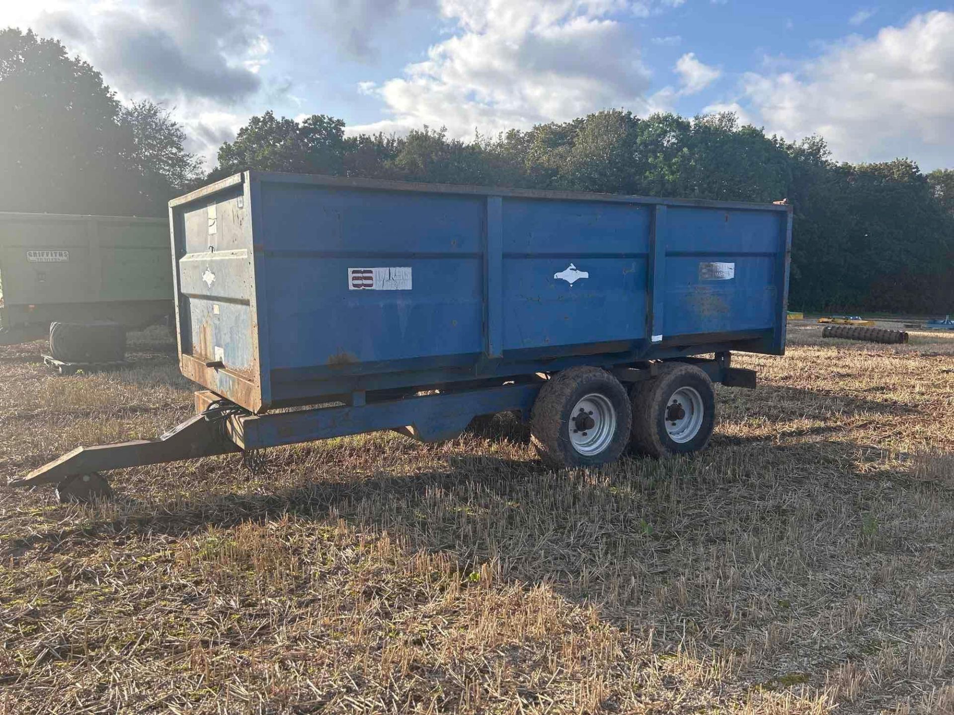 AS Marston 10t twin axle grain trailer, manual tailgate, grain chute on 340/65R18 wheels and tyres - Image 3 of 8