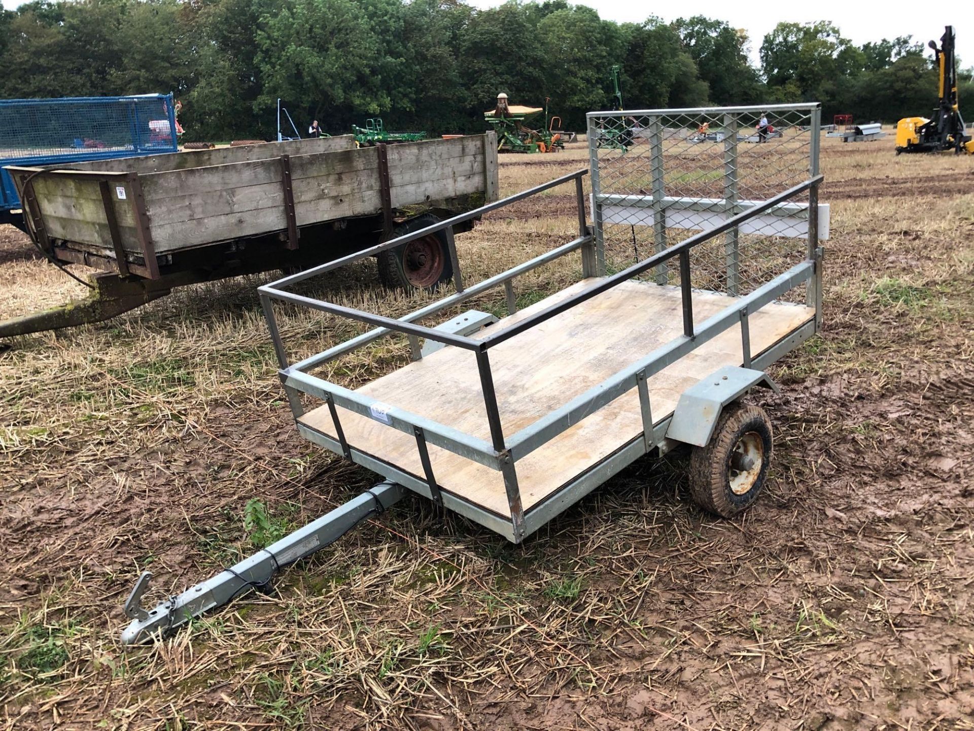 Wooden single axle car trailer