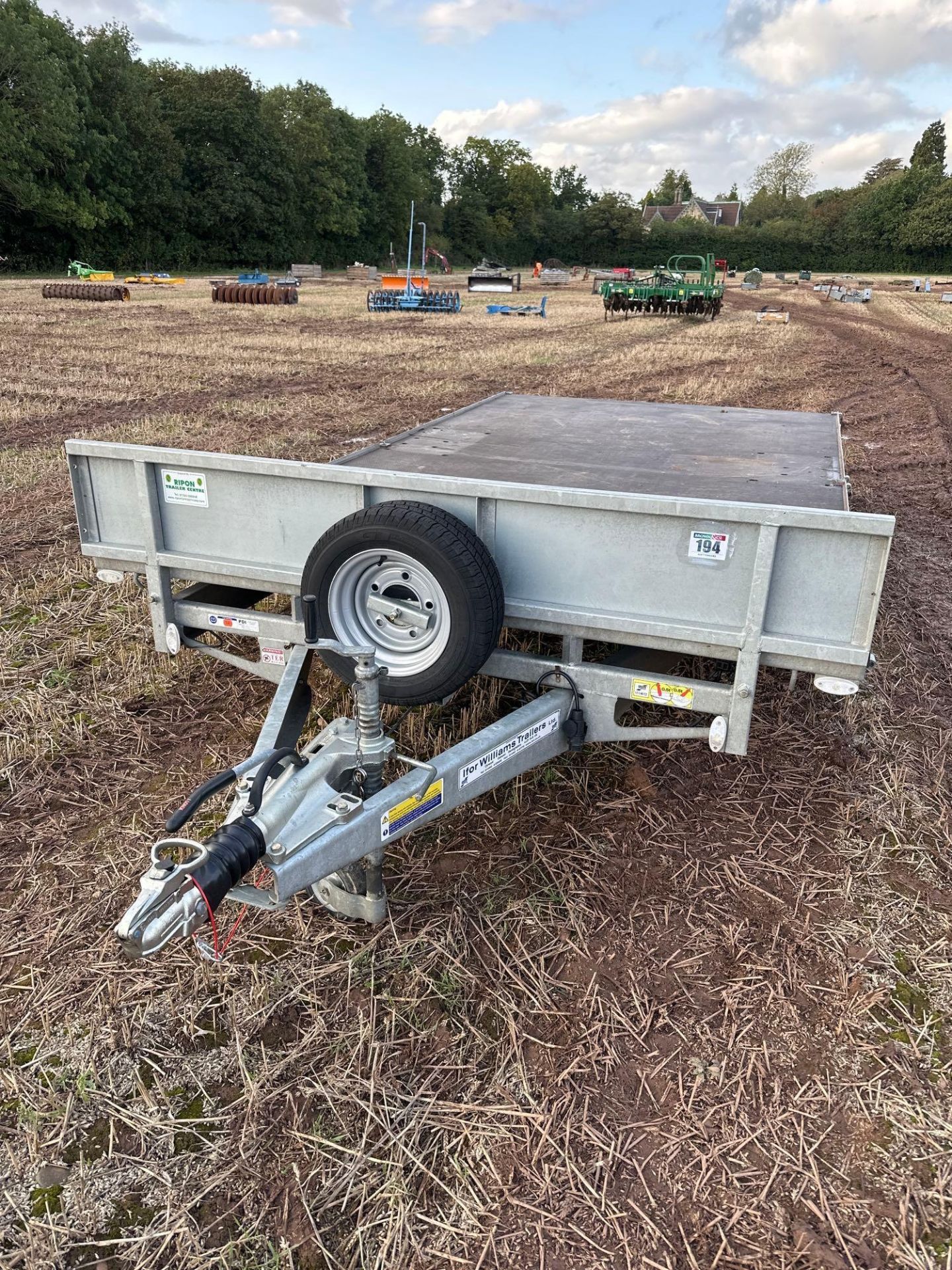 Ifor Williams 3CBLM147G3 14ft tri axle flat bed trailer on 195/60R12 wheels and tyres. Serial No: SC