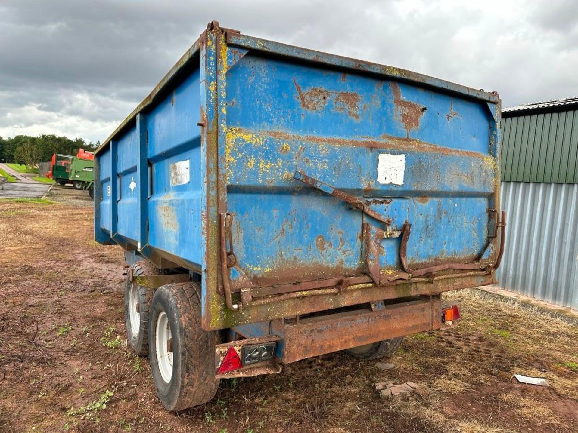 AS Marston 10t twin axle grain trailer, manual tailgate, grain chute on 340/65R18 wheels and tyres - Image 7 of 8