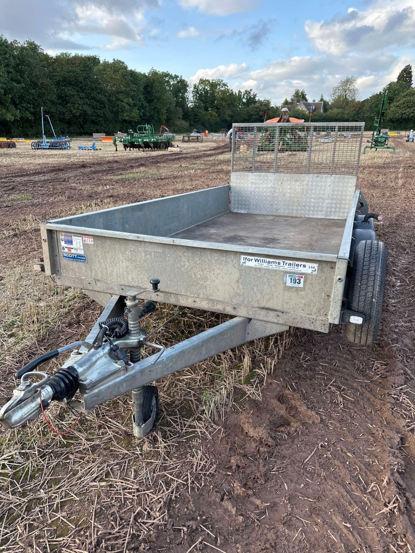 Ifor Williams 2HBGD126 12ft twin axle general duty trailer with tailgate on 165R13 wheels and tyres.