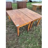 2No wooden tables