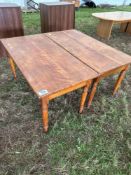 2No wooden tables